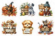 Watercolor Autumn Dog Clipart, an Illustration by DreamPrint404 (Thumbnail 4 of 6)