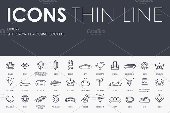 Luxury Thinline Icons