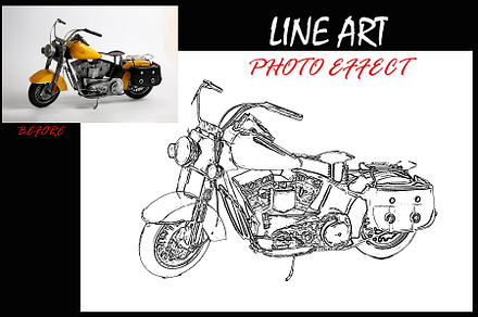 Line Art Photo Effect for Photoshop