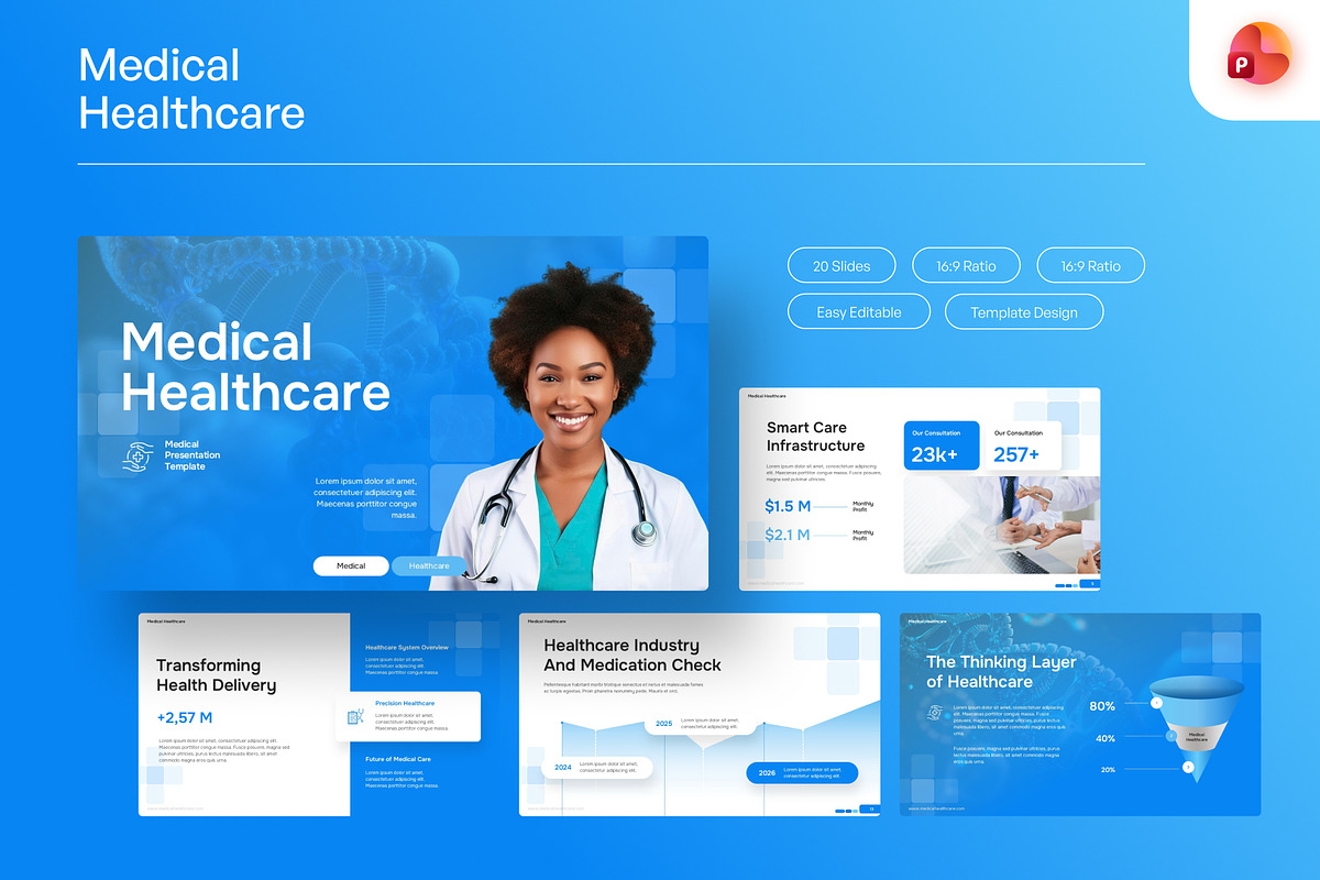 Medical Healthcare PPT Template, a Presentation Template by Premast (Photo 1 of 3)