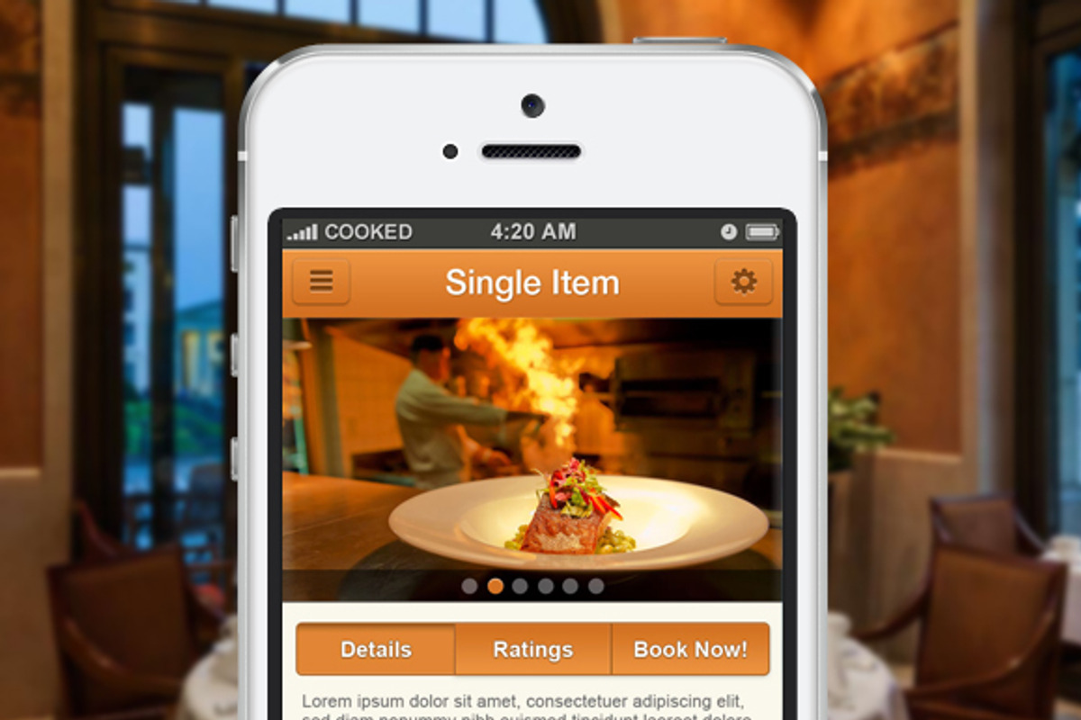 Cooked iPhone App Template, an App Template by Cyberspace Builder (Photo 4 of 5)