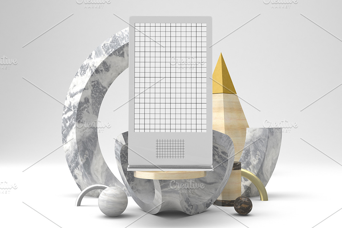 Abstract Signage Mockup, an Advertising Mockup by Qaleb Studio (Photo 1 of 2)