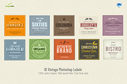 10 Photoshop Labels (2 styles) preview 4