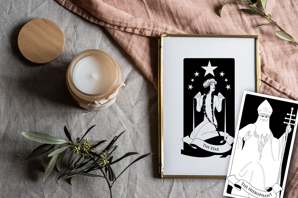Tarot Black and White. 78 cards, an Illustration by La Inspiratriz (Photo 7 of 9)