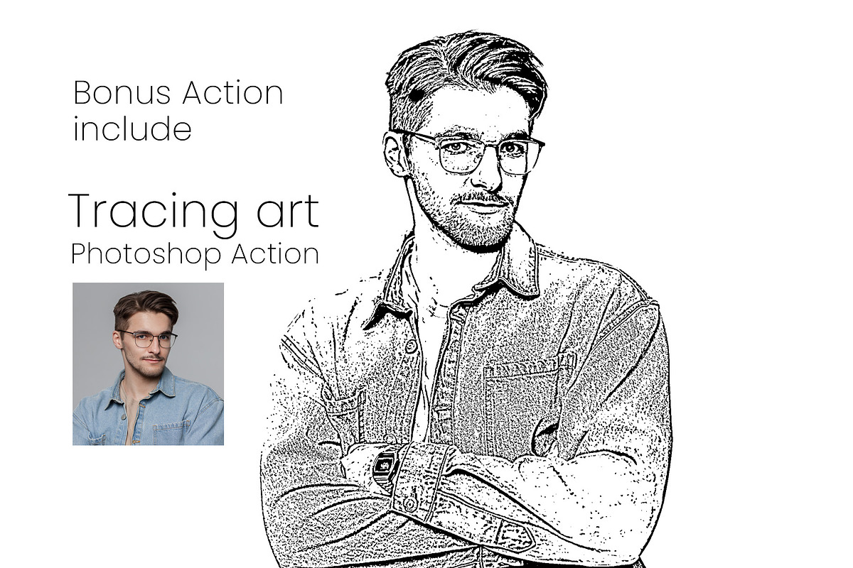 Vector Tracing Photoshop Action, an Action Add-On by MRI STUDIO (Photo 18 of 21)