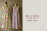 Two in one mockup-rustic dresses PSD, a Shirt Mockup by jenartstudio (Thumbnail 1 of 3)