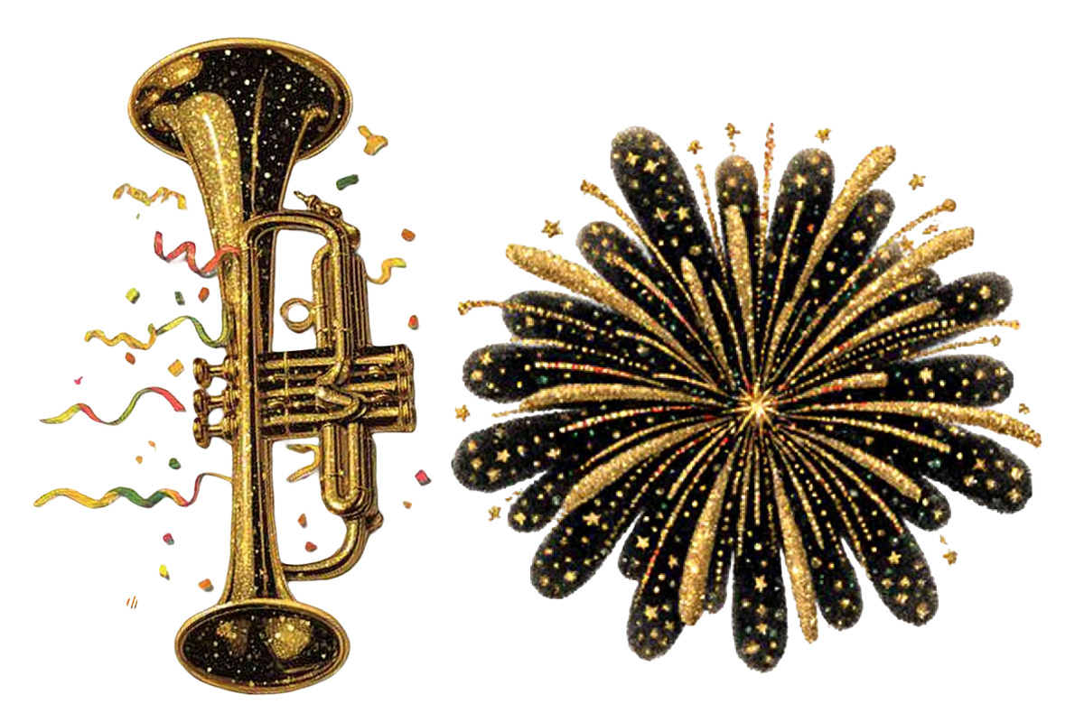 Cute Happy new year clipart, an Illustration by Designworld (Photo 3 of 4)