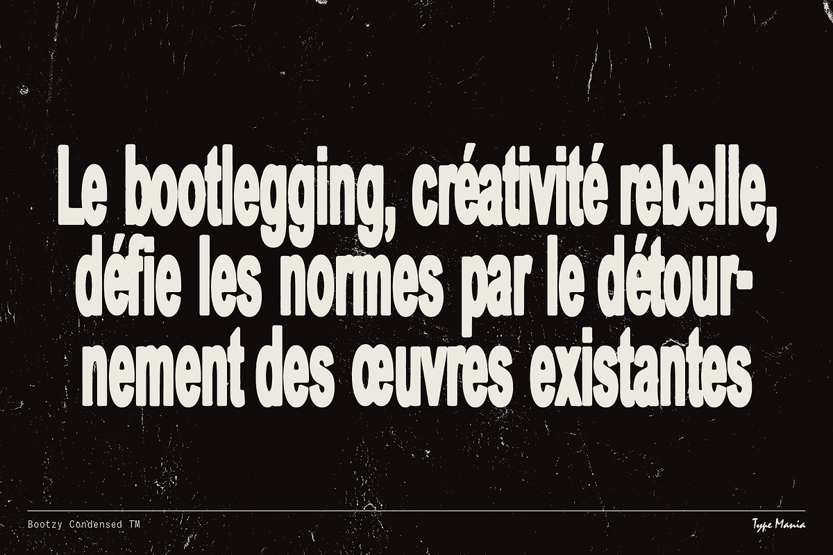 Bootzy Condensed TM – Rugged Font, a Sans Serif Font by Type Mania (Photo 9 of 12)