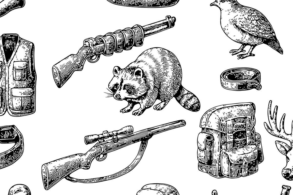 Hunting Gear Vintage Set, an Object Graphic by RT Studio (Photo 2 of 4)
