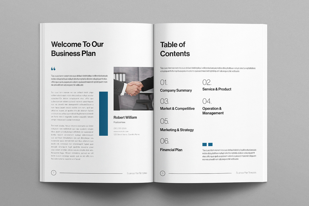 Digital Business Plan Template, a Brochure Template by E-Type (Photo 2 of 7)
