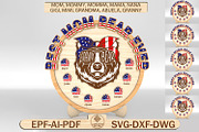 Personalized Patriotic Mama Bear Svg, a Pattern Graphic by Lasercutiny (Thumbnail 1 of 2)