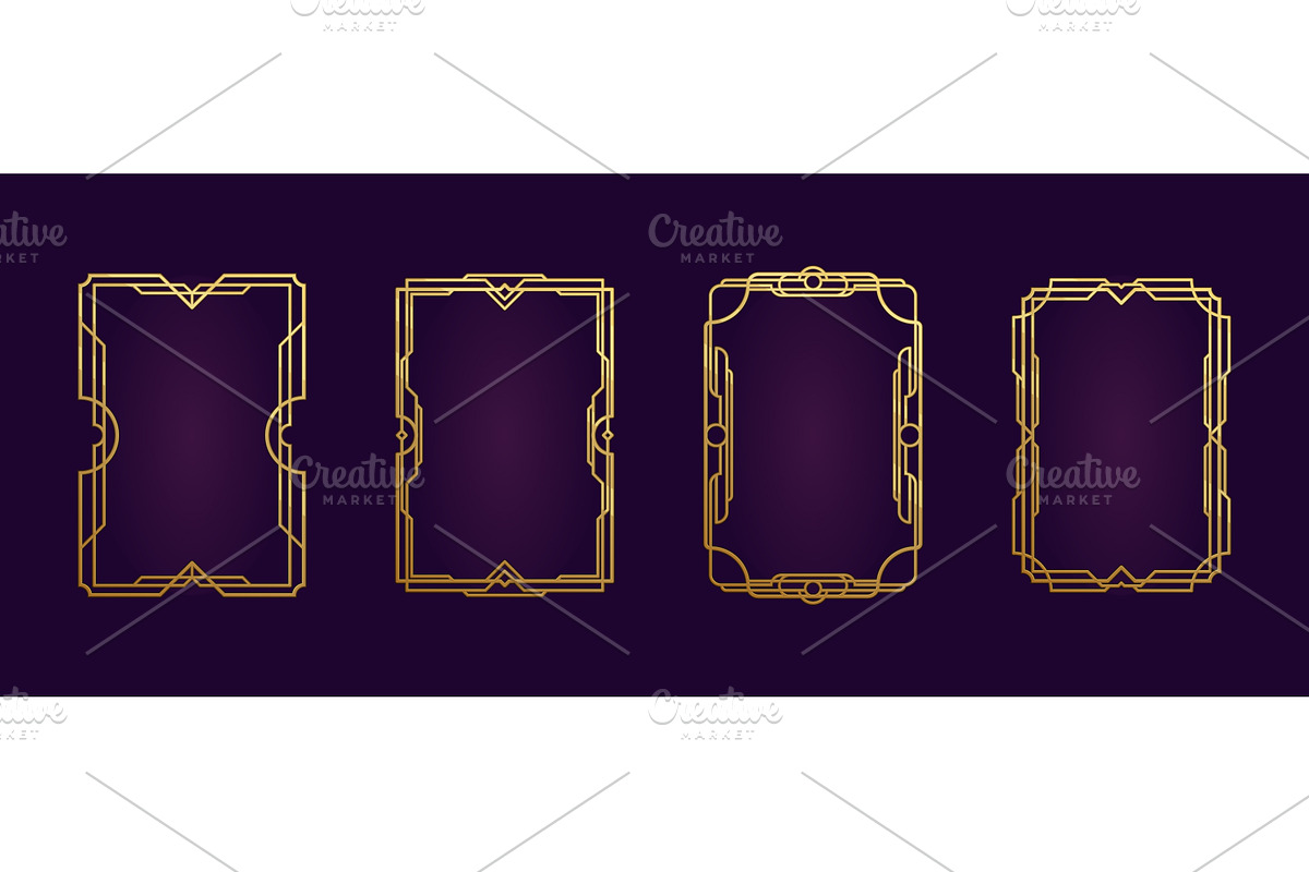Set of vector golden frames a4, a Design Template by andrii-pozdniakov (Photo 1 of 2)