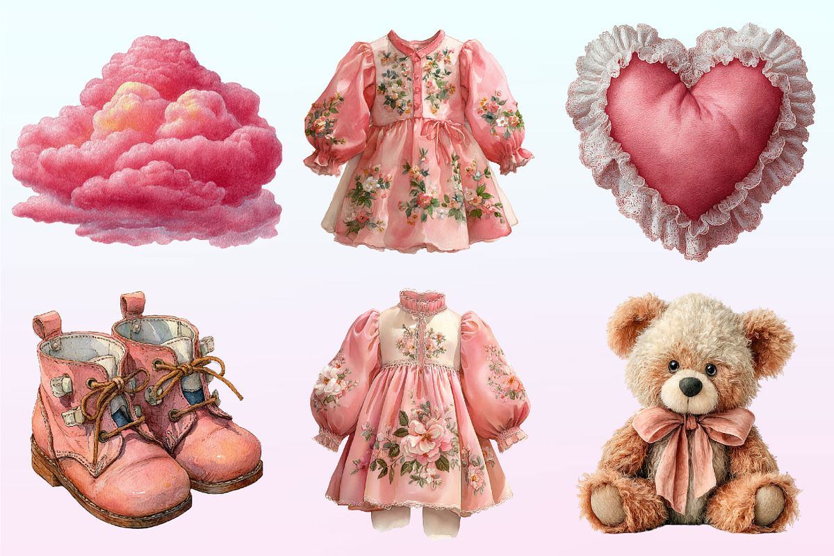 Pink Baby Girl Nursery Clipart, a Graphic by CitraGraphics (Photo 3 of 4)