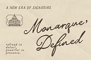 Monarque Signature Script Font, a Script Font by Creacy Studio (Thumbnail 2 of 8)