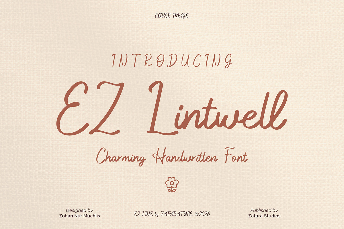 EZ Lintwell, a Handwritten Font by Zafara Studios (Photo 1 of 6)