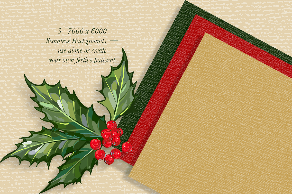 Christmas Floral & Holly Kit, a Decorative Illustration by Southwind Collections (Photo 6 of 7)