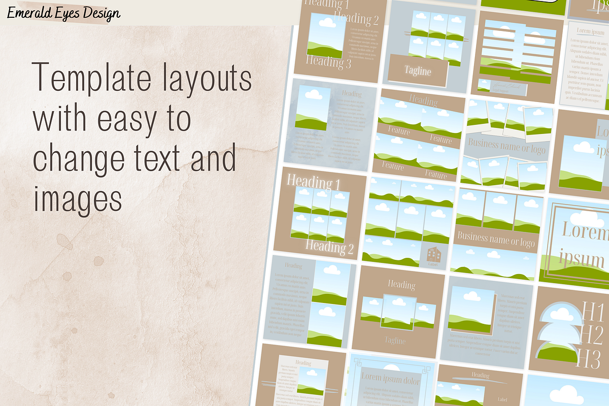 455 Canva Neutral Instagram Template, a Social Media Template by Emerald Eyes Design (Photo 3 of 13)
