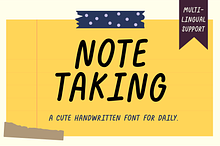 Note taking font