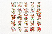 Christmas Reindeer Clipart Set, an Animal Illustration by Nicolle's Colorful Art (Thumbnail 4 of 10)