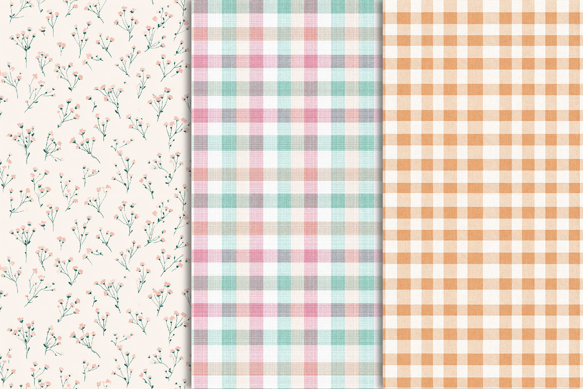 Cute Little Flowers Pattern Set, an Illustration by Libby Wishes (Photo 2 of 3)