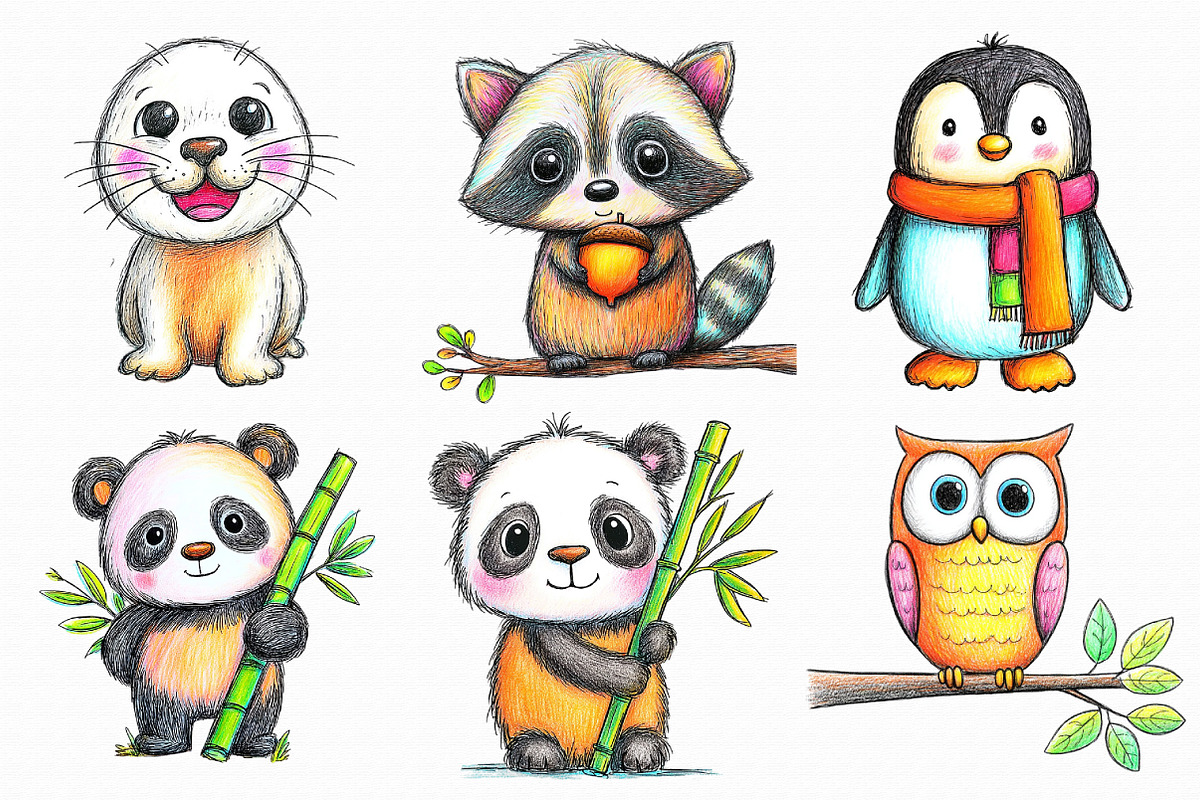 Baby Animal Clipart Bundle, an Illustration by Libby Wishes (Photo 6 of 9)