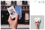 5 Handheld Business Card Mockups, a Print Template by h3design (Thumbnail 6 of 7)