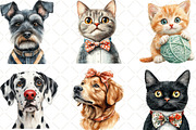 Quirky Dogs Cats Sublimation Clipart, an Illustration by Black Bird Studio (Thumbnail 2 of 6)