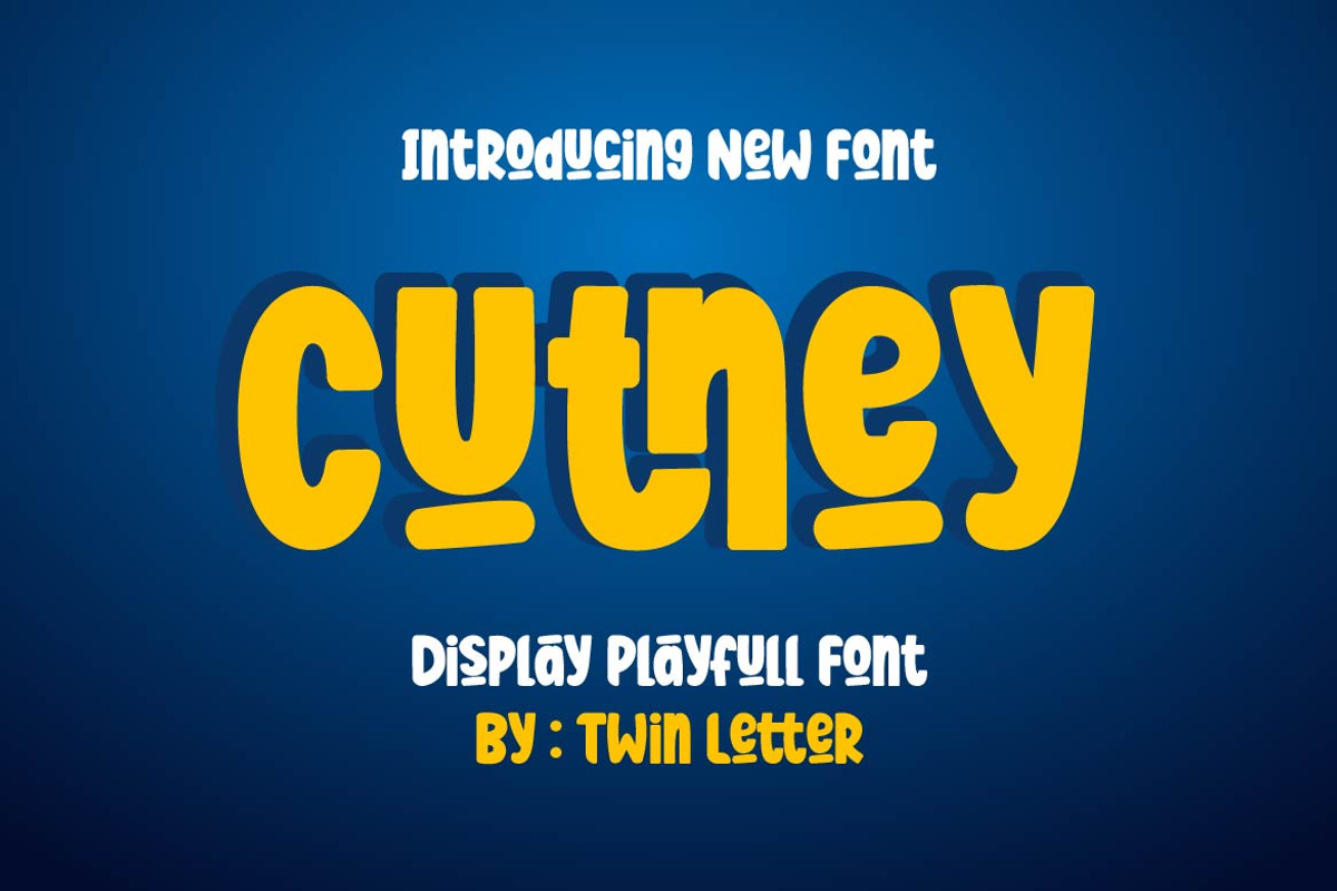 Cutney, a Sans Serif Font by twinstd (Photo 1 of 15)