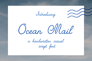 Ocean Mail Font, a Script Font by gafaroff studio