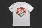 Red Floral Poppy Machine Embroidery, an Illustration by Purpose Ekbal (Thumbnail 2 of 3)