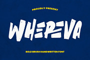Whereva Bold Brush Handwritten Font, a Handwritten Font by Maulana Creative (Thumbnail 1 of 7)