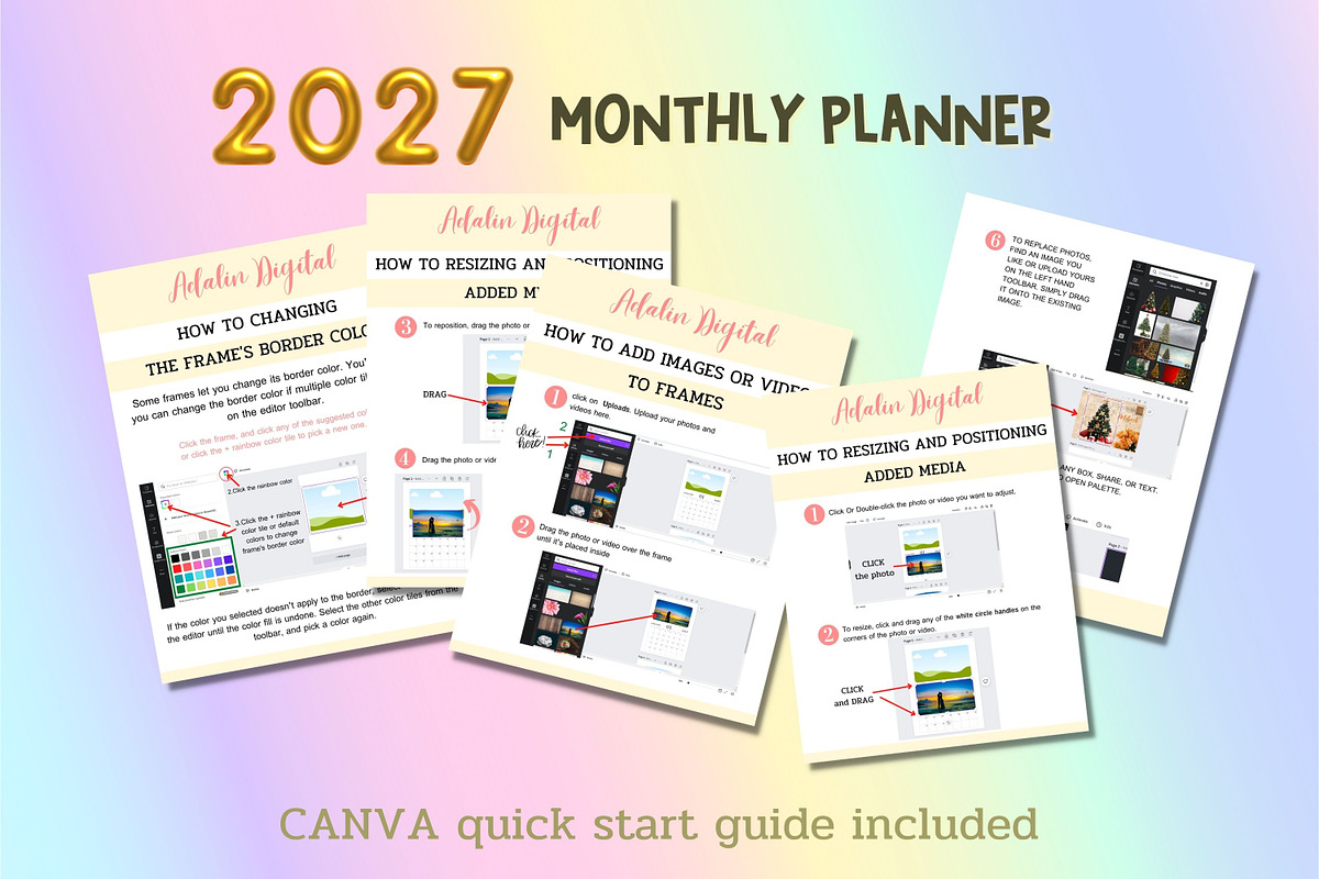 2027 Monthly Planner - Canva, a Templates & Theme by Adalin Shop (Photo 10 of 11)
