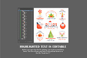 9 Christmas Flat Logos Templates, a Branding & Logo Template by Art Design (Thumbnail 7 of 7)