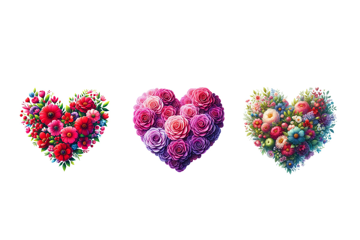 Valentine Floral Heart Clipart, an Illustration by Designworld (Photo 5 of 5)