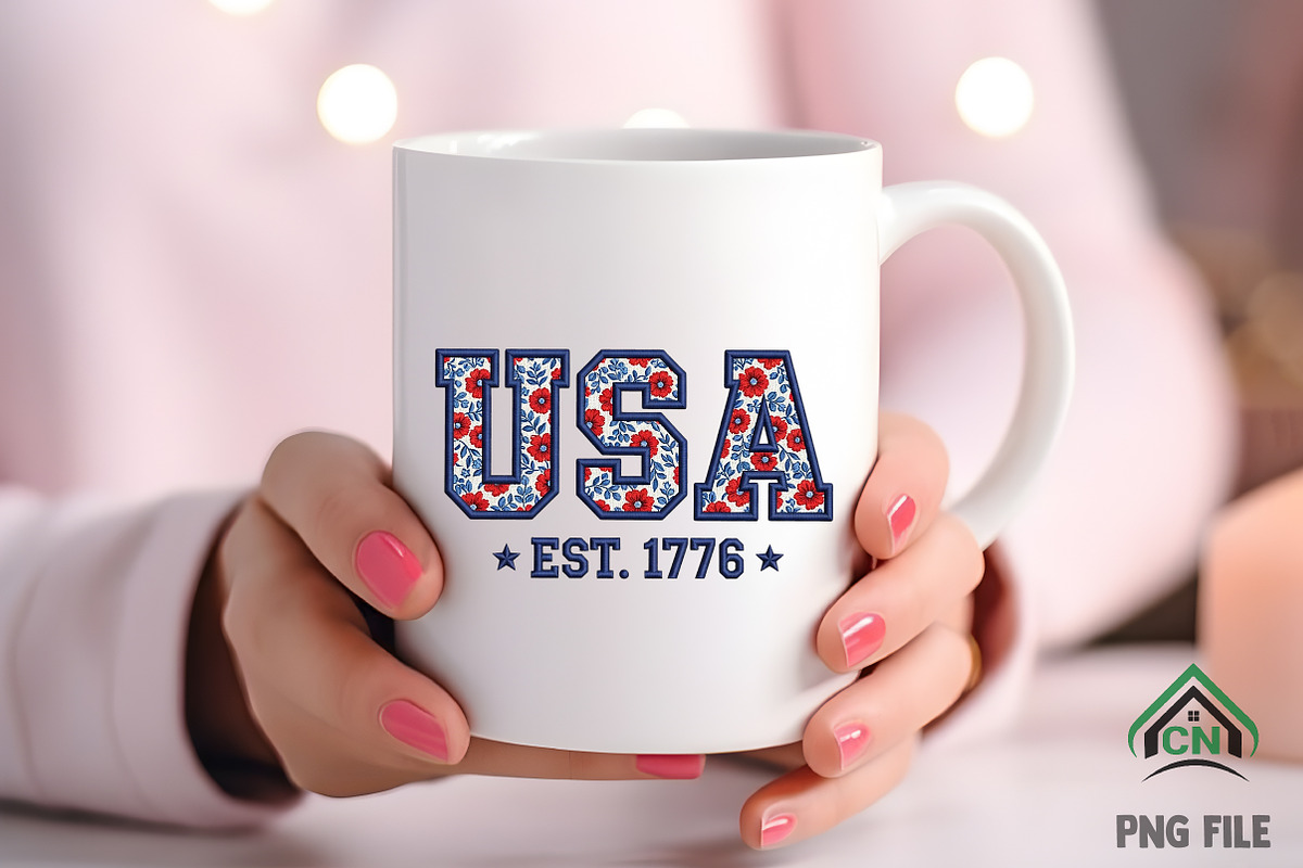 Faux Yarn USA Png Patriotic America, an Illustration by Craft Nest (Photo 3 of 6)