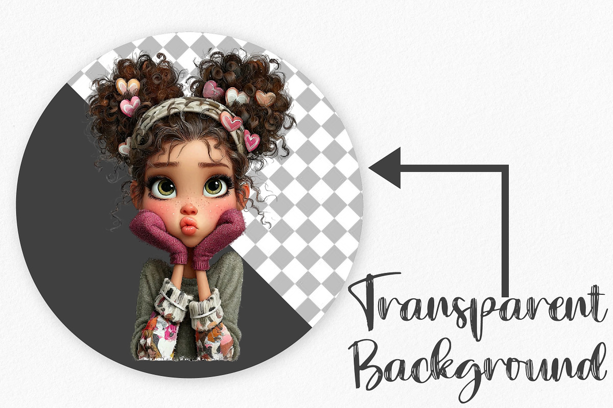 Whimsical Cute Girl Clipart Bundle, an Illustration by Canvas Craft (Photo 2 of 6)