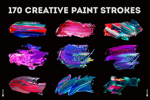 170 Real Paint Strokes