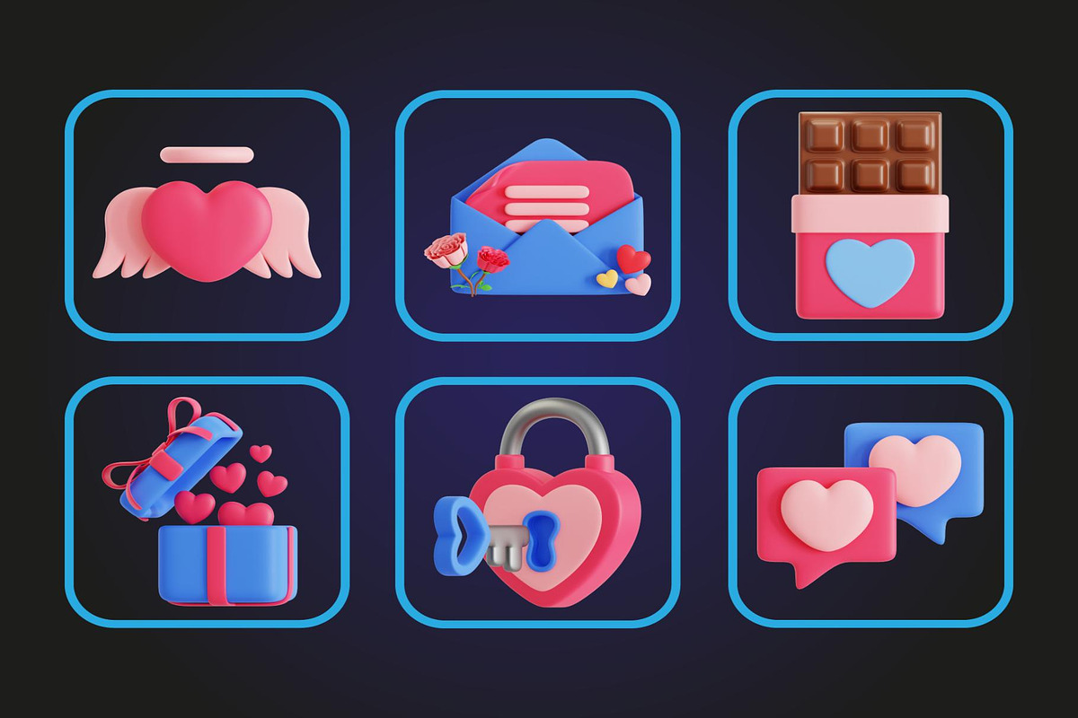 Valentine 3D Icon Pack, an Emoji Icon by Lumina_ui_ux202 (Photo 6 of 6)