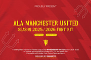 Ala Manchester United 2025 2026 Kit, a Serif Font by Iwanistic (Thumbnail 1 of 15)