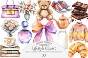 Watercolor Lifestyle Clipart, an Illustration by Design Market (Thumbnail 1 of 4)