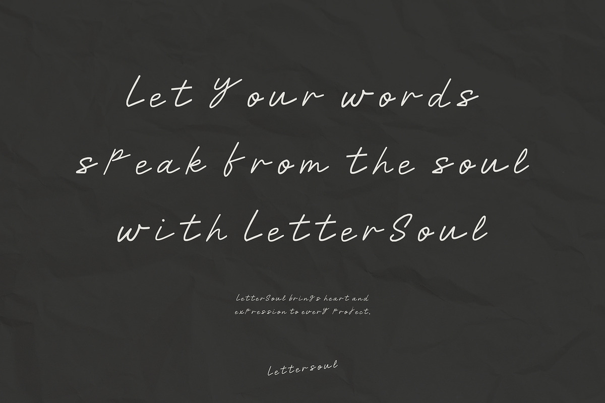 Lettersoul – Handcrafted Style, a Handwritten Font by adenpinkstore (Photo 4 of 4)