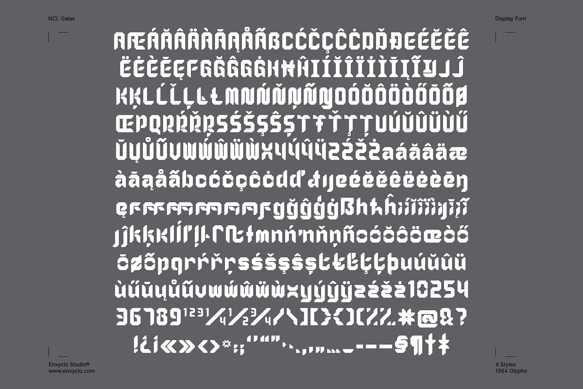 Gaiax - Futuristic Font, a Sans Serif Font by Enxyclo Studio (Photo 4 of 11)