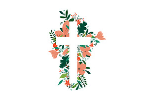 Christian cross. Vector drawing