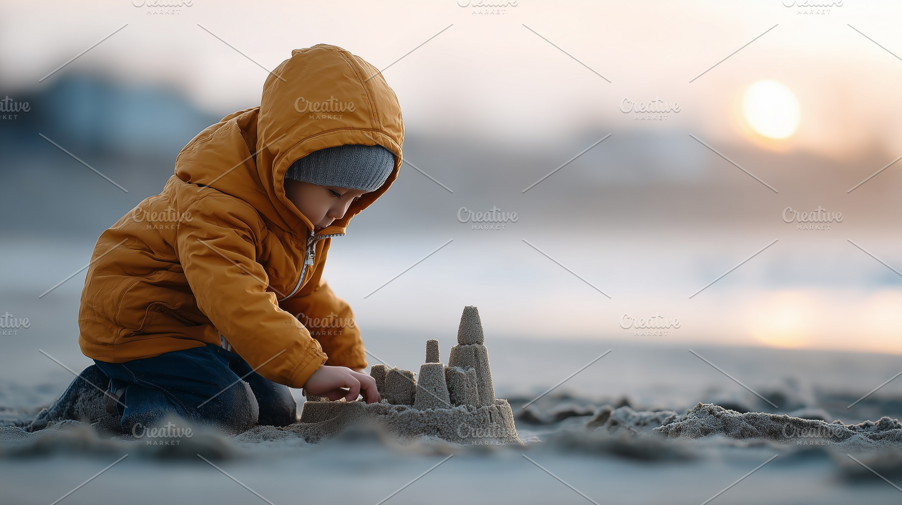 Little boy in a warm jacket and hat, a Person Photo by MistyDay