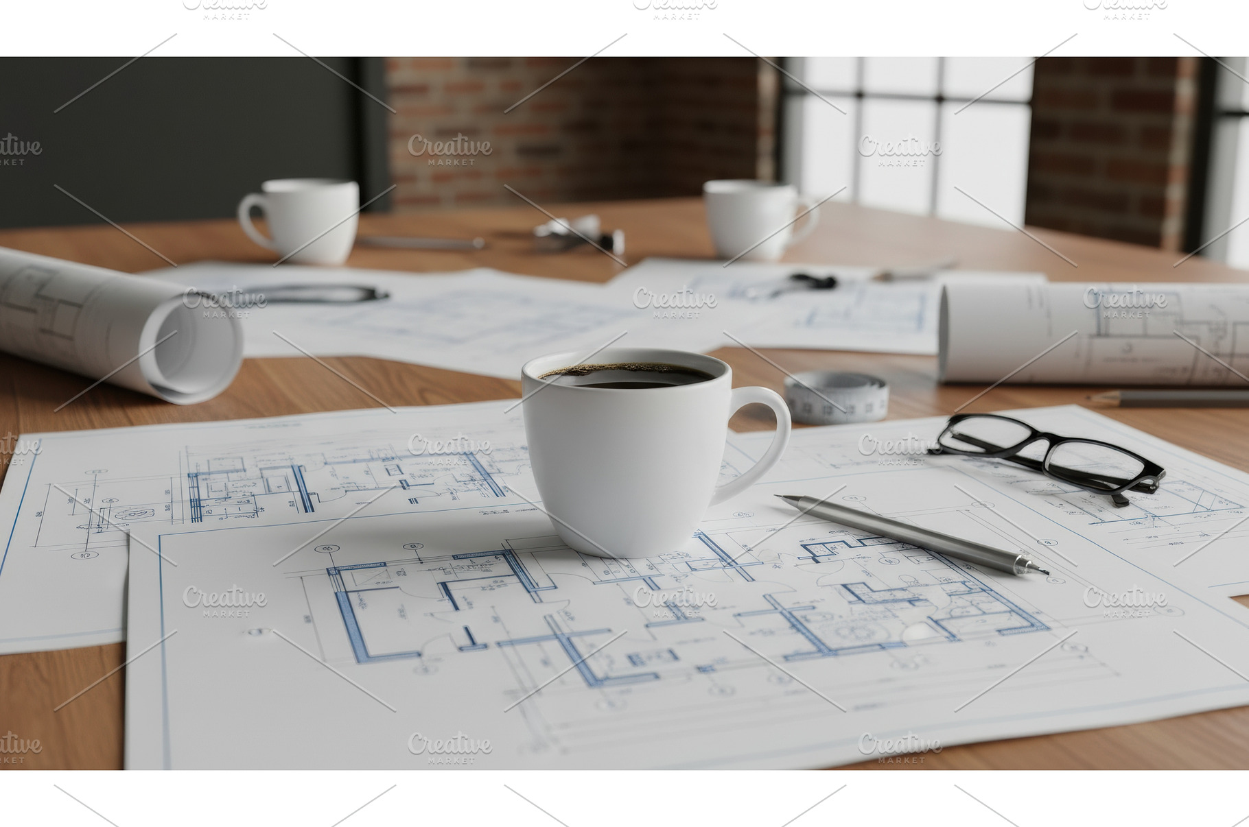 Mug of black coffee centered on, an Architecture Photo by Igor Tichonow