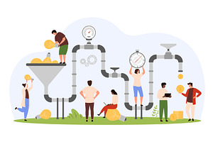 Success in conversion of business, a Person Illustration by Flashvector