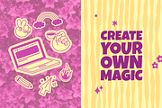 Creator Girls Club, vector doodles, an Object Graphic by venimo (Thumbnail 4 of 11)