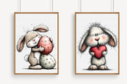 Whimsical Bunny Easter Clipart, a Graphic by Libby Wishes (Thumbnail 3 of 7)
