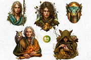 Baltic gods Pantheon clipart Set, a Person Illustration by ThatsDesignArt (Thumbnail 5 of 10)