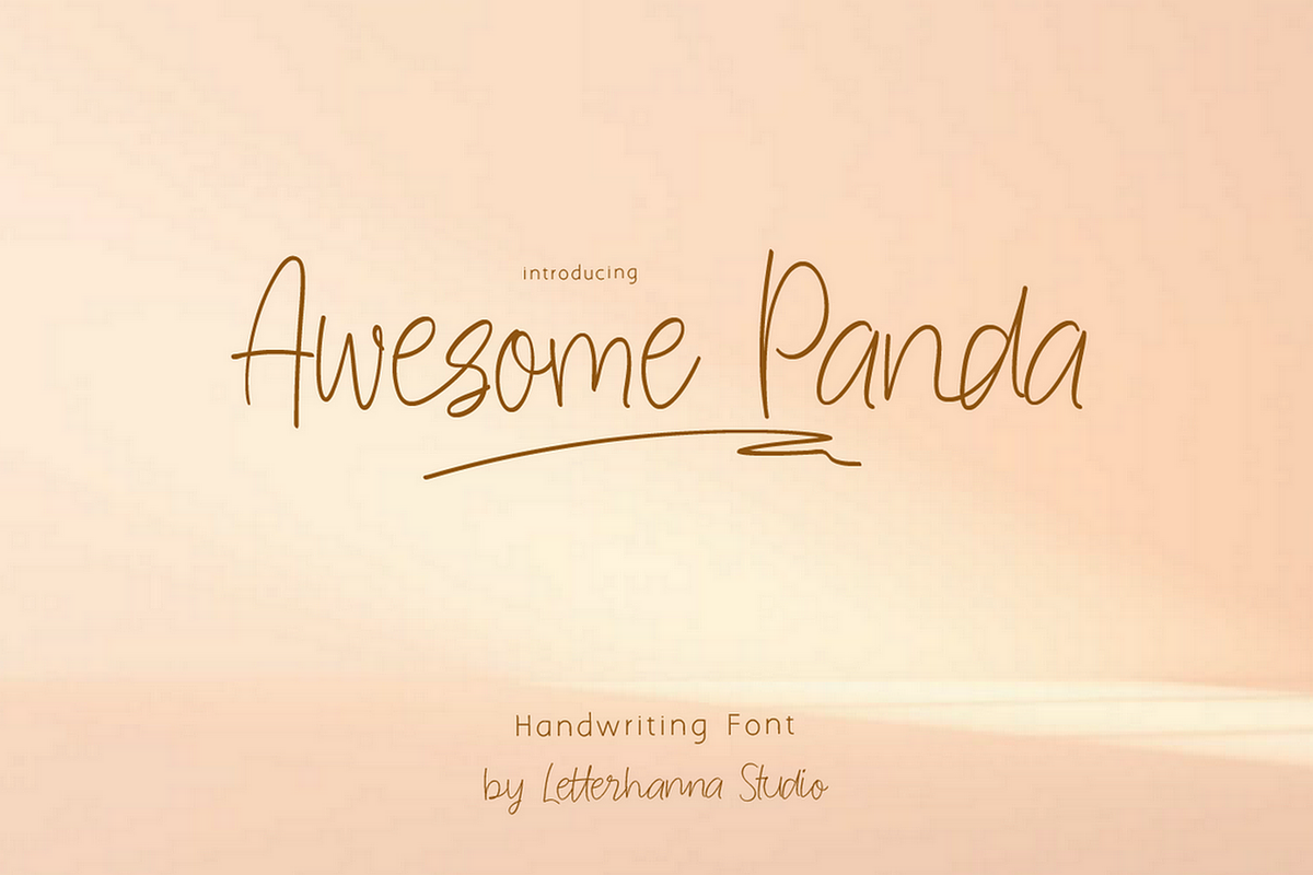 Awesome Panda Font, a Handwritten Font by Letterhanna Studio (Photo 2 of 16)